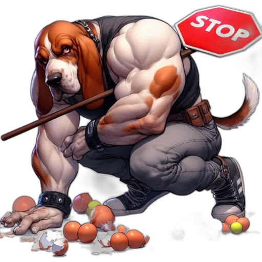 animal, weapon, food, concept art, photorealistic, comic book art, fantasy art, muscular transparent PNG cut-out