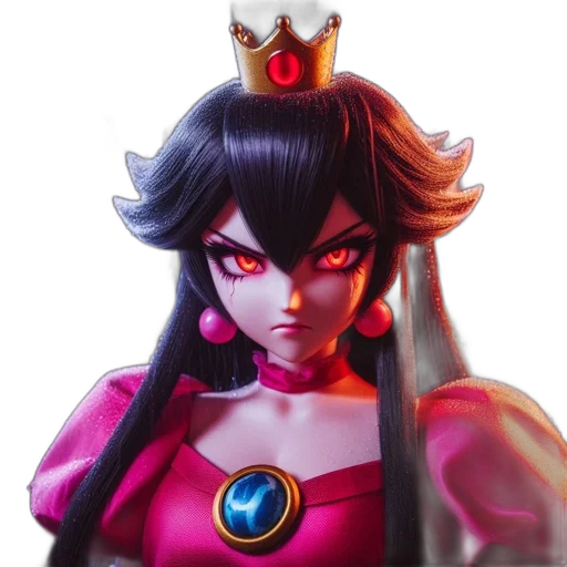 crown, face, concept art, fantasy art, 3d render, anime, animated, female transparent PNG cut-out