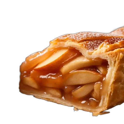 food, crown, jacket, photorealistic, baked, apple, pie, lattice-topped transparent PNG cut-out