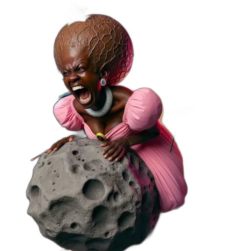 face, mask, creature, weapon, 3d render, concept art, photorealistic, outer space transparent PNG cut-out