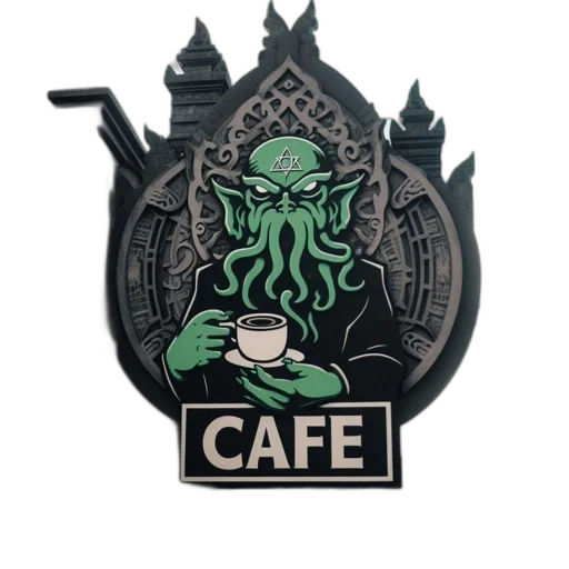 staff, concept art, pixel art, 3d render, fantasy art, outdoor, caf, sign transparent PNG cut-out