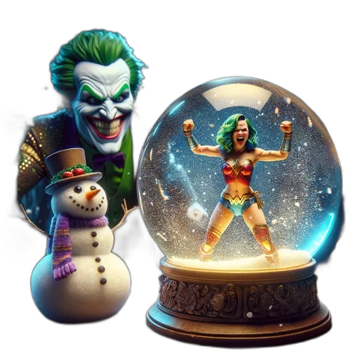 concept art, comic book art, 3d render, fantasy art, snow, outer space, festive, scene transparent PNG cut-out