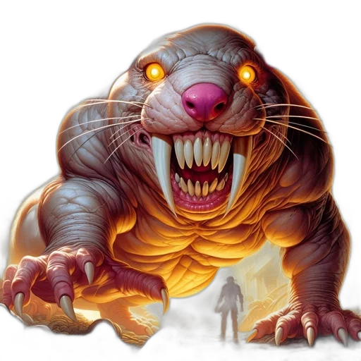 creature, animal, concept art, fantasy art, photorealistic, comic book art, massive, menacing transparent PNG cut-out
