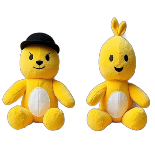 3d render, concept art, photorealistic, diptych, featuring, two, identical, yellow transparent PNG cut-out
