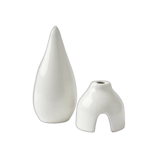 jewelry, furniture, 3d render, white, ceramic, object, pointed, top transparent PNG cut-out