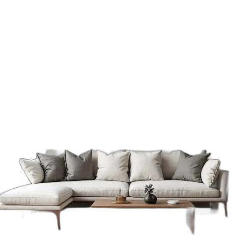 furniture, 3d render, photorealistic, earth tones transparent PNG cut-out