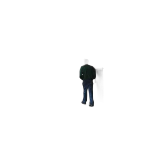 robot, jacket, staff, creature transparent PNG cut-out