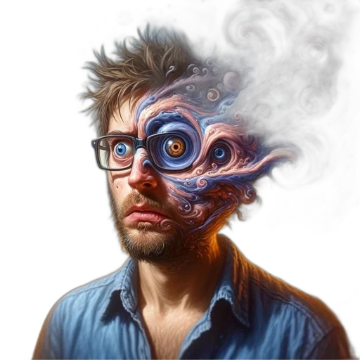 mask, face, staff, creature, concept art, photorealistic, fantasy art, 3d render transparent PNG cut-out