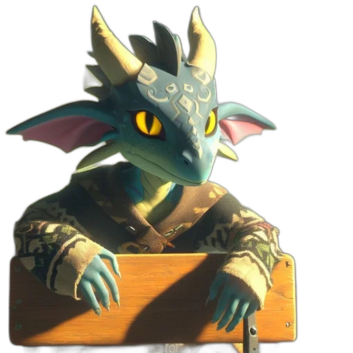 dragon, mask, staff, creature, concept art, fantasy art, 3d render, pixel art transparent PNG cut-out