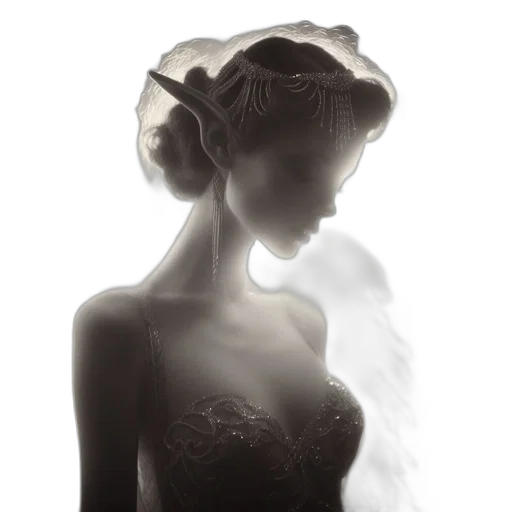mask, crown, dress, face, fantasy art, concept art, photorealistic, 3d render transparent PNG cut-out
