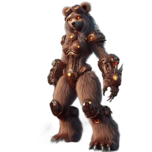 creature, animal, staff, concept art, 3d render, fantasy art, industrial, wasteland transparent PNG cut-out