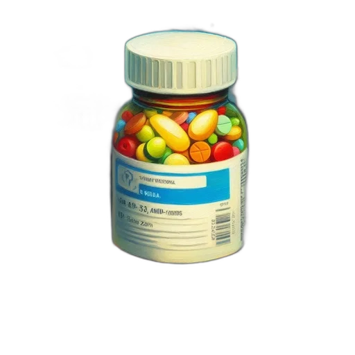 food, bottle, 3d render, numerous, differently, sized, medicine, bottles transparent PNG cut-out