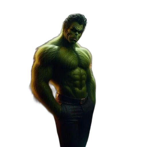 animal, weapon, sword, comic book art, concept art, photorealistic, 3d render, green transparent PNG cut-out