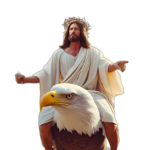animal, concept art, 3d render, photorealistic, vaporwave, bearded, figure, white transparent PNG cut-out