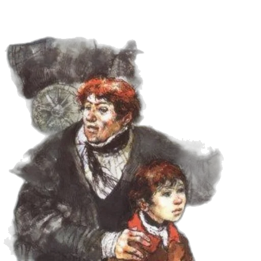 jacket, hat, face, staff, concept art, watercolor, comic book art, oil painting transparent PNG cut-out