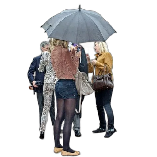 umbrella, jacket, staff, dress, concept art, rain, city street, snow transparent PNG cut-out