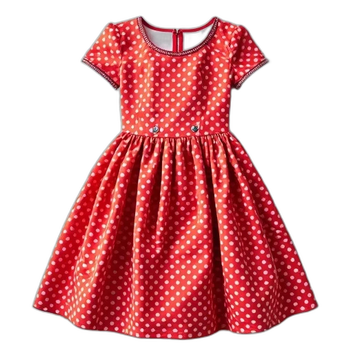 dress, 3d render, red, chevroned transparent PNG cut-out