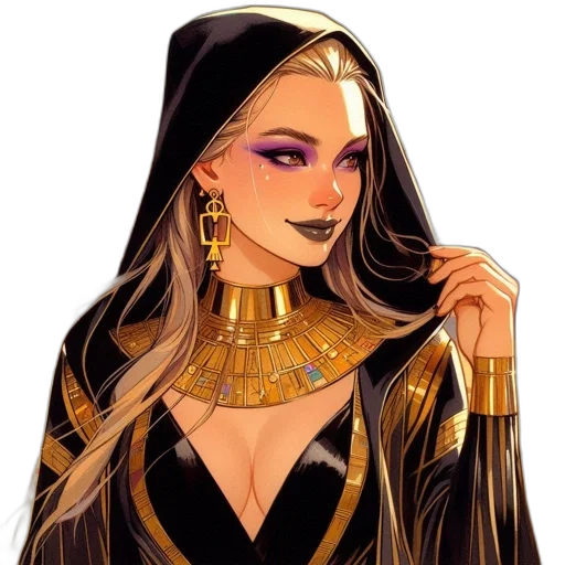 jewelry, crown, dress, mask, fantasy art, pixel art, concept art, comic book art transparent PNG cut-out