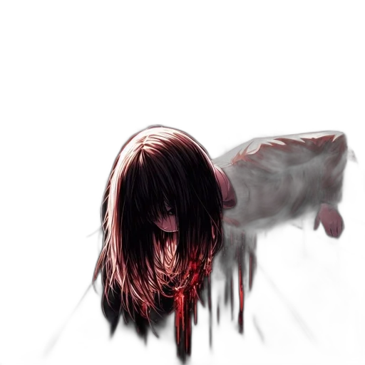 hair, creature, face, mask, concept art, photorealistic, pixel art, anime transparent PNG cut-out