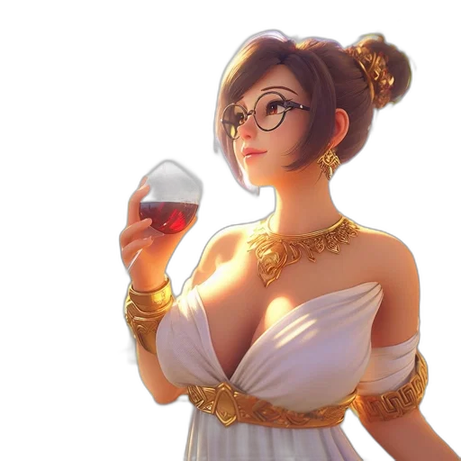 dress, staff, jewelry, crown, concept art, fantasy art, anime, pixel art transparent PNG cut-out