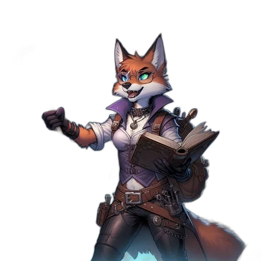 staff, jacket, weapon, animal, concept art, fantasy art, pixel art, cyberpunk transparent PNG cut-out