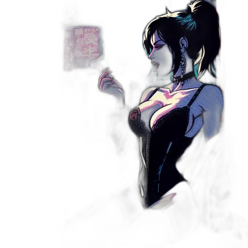robot, dress, mask, concept art, cyberpunk, comic book art, fantasy art, neon lights transparent PNG cut-out