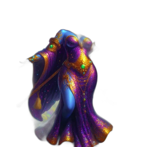dress, creature, dragon, mask, fantasy art, 3d render, concept art, watercolor transparent PNG cut-out