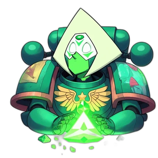 robot, crown, jacket, staff, concept art, pixel art, fantasy art, 3d render transparent PNG cut-out