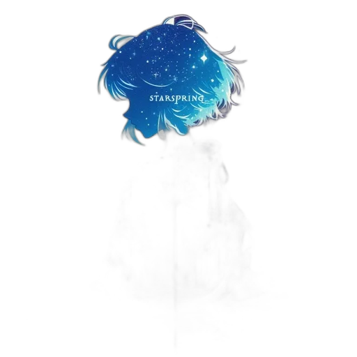 hair, crown, mask, creature, concept art, watercolor, anime, vaporwave transparent PNG cut-out