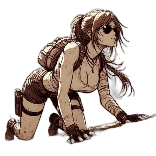 staff, weapon, robot, creature, concept art, comic book art, anime, cyberpunk transparent PNG cut-out