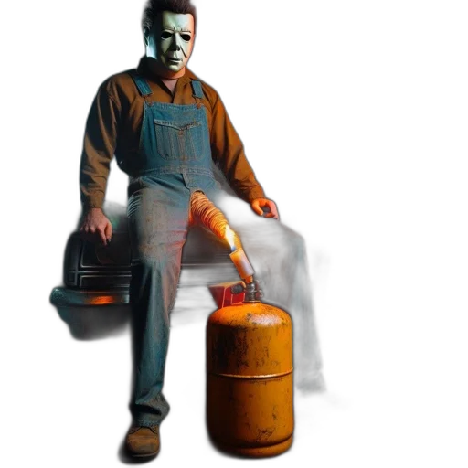 staff, mask, concept art, photorealistic, oil painting, pixel art, fire, autumnal transparent PNG cut-out