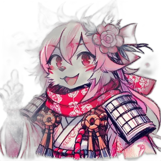 dragon, staff, flower, mask, anime, pixel art, concept art, fantasy art transparent PNG cut-out