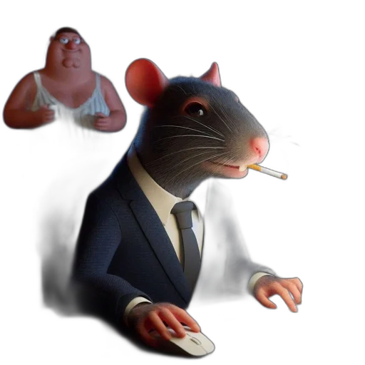 animal, creature, jacket, concept art, 3d render, photorealistic, cartoon, office transparent PNG cut-out