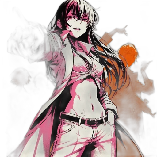 concept art, comic book art, anime, fantasy art, fire, red, monochrome, dark transparent PNG cut-out