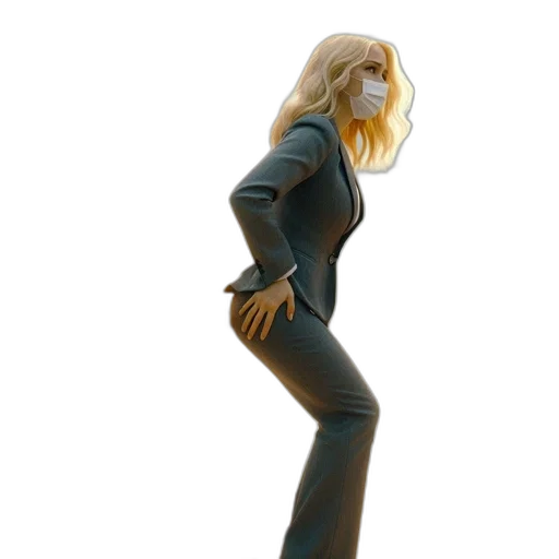 jacket, concept art, 3d render, comic book art, cartoon, woman, business, suit transparent PNG cut-out