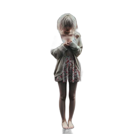 dress, creature, robot, face, 3d render, concept art, photorealistic, pixel art transparent PNG cut-out