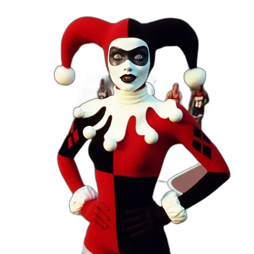 concept art, comic book art, 3d render, person, wearing, vibrant, red, black transparent PNG cut-out