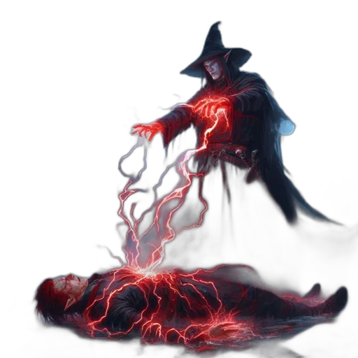 staff, creature, concept art, fantasy art, pixel art, comic book art, fire, fog transparent PNG cut-out