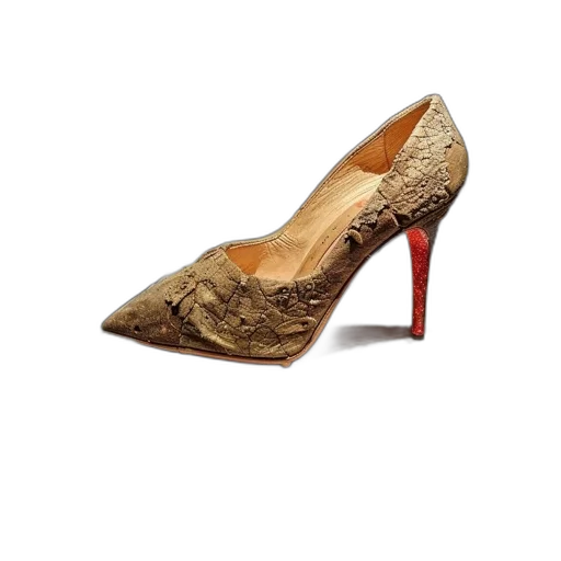shoes, high-heeled, pointed-toe, shoe, possibly, made, suede, leather transparent PNG cut-out