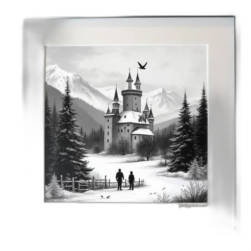 crown, furniture, building, concept art, fantasy art, photorealistic, pixel art, snow transparent PNG cut-out