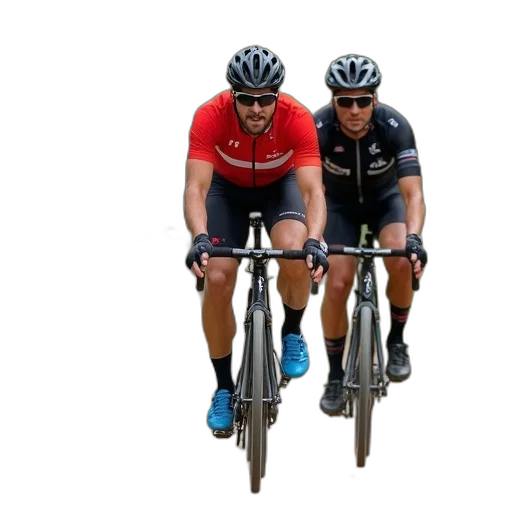 3d render, group, cyclists, riding, dirt, road, lead, cyclist transparent PNG cut-out