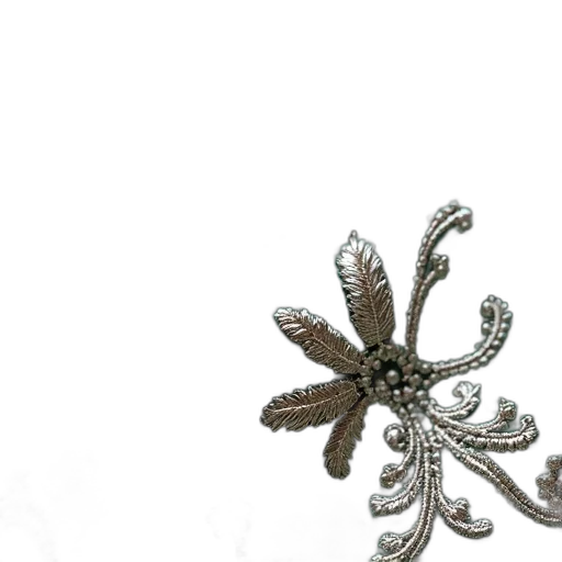jewelry, crown, flower, staff, 3d render, photorealistic, close-up, view transparent PNG cut-out