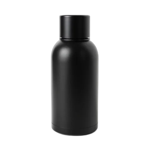 bottle, dress, hair, 3d render, photorealistic, dark, monochrome, black transparent PNG cut-out