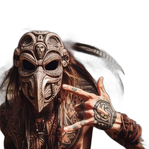 mask, creature, face, animal, photorealistic, fantasy art, concept art, 3d render transparent PNG cut-out