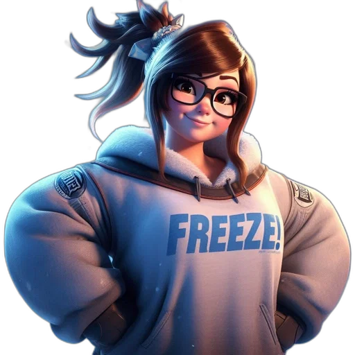 jacket, face, dress, staff, concept art, cartoon, 3d render, fantasy art transparent PNG cut-out
