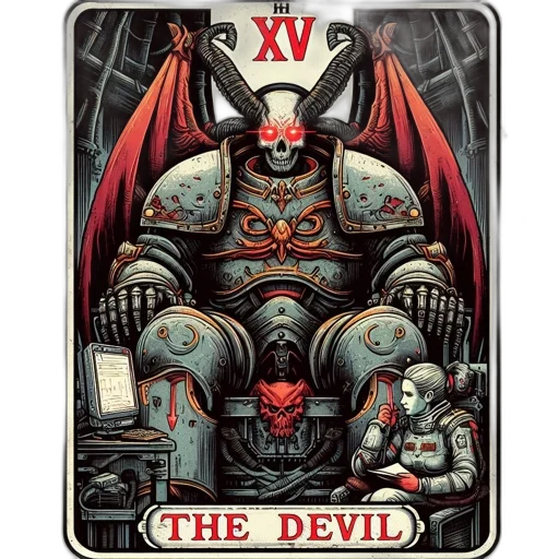 comic book art, illustrated, tarot, features, fearsome, armor-clad, entity, skull transparent PNG cut-out