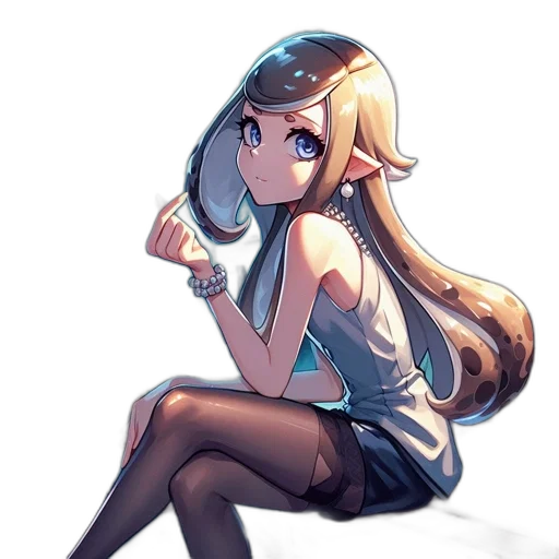 dress, staff, hat, weapon, anime, concept art, cartoon, pixel art transparent PNG cut-out