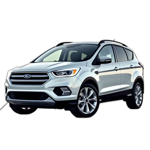car, white, 2019, ford transparent PNG cut-out