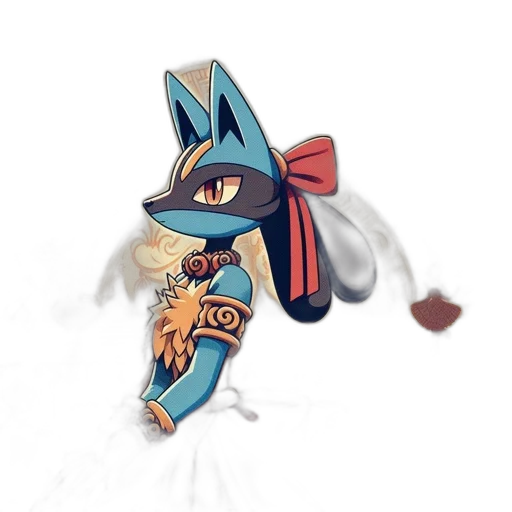 creature, weapon, animal, staff, concept art, fantasy art, pixel art, watercolor transparent PNG cut-out