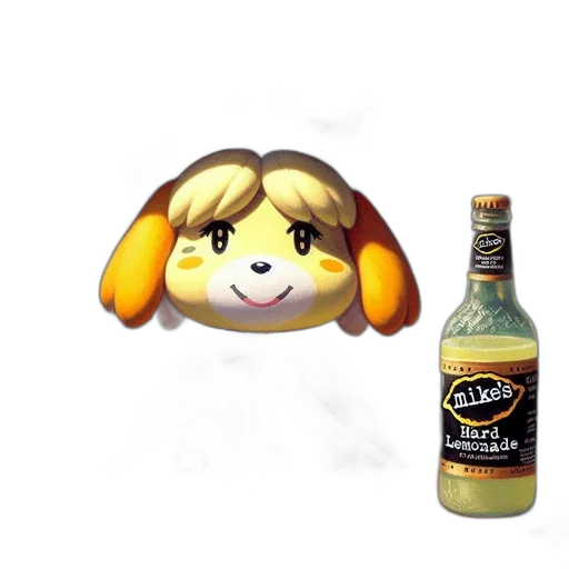 bottle, animal, food, creature, concept art, 3d render, pixel art, anime transparent PNG cut-out